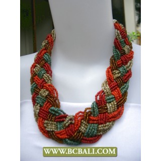 Seed Beading Necklace Mutli Colors